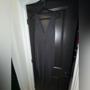 Dex Black V-Neck Maxi Dress